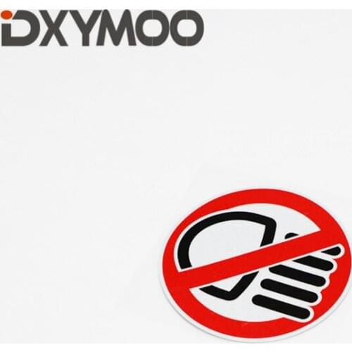 1PCS Warning Motorcycle Sticker Bumper Turn Off The High Beam Auto Head Decorate Decal