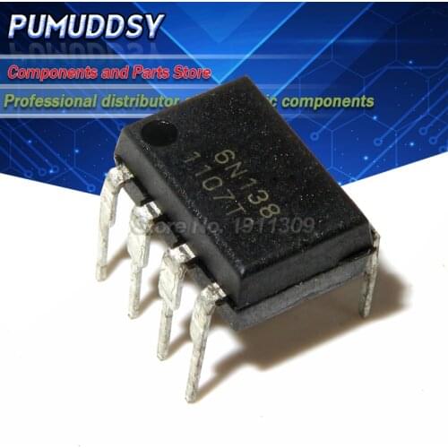 10PCS 6N138M 6N138-M DIP8 OPTOISO 5KV DARL W-BASE DIP-8 IC