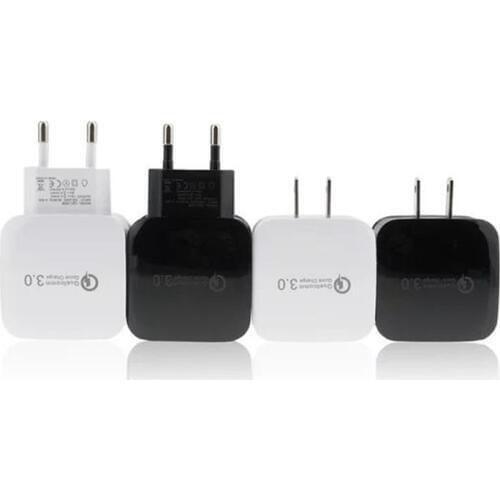 100pcs QC 3.0 Fast Charger USB Wall EU US Plug Travel Charge for iphone X 8 7 6 for Samsung s6 s7 s8 s9 QC 3.0 Charger