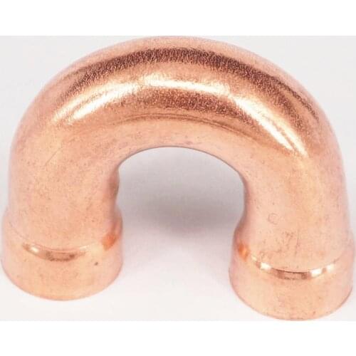19x1.0x40mm 180 Degree Return Elbow Copper End Feed Welding Pipe Adapter Air Condtioner Refrigerator