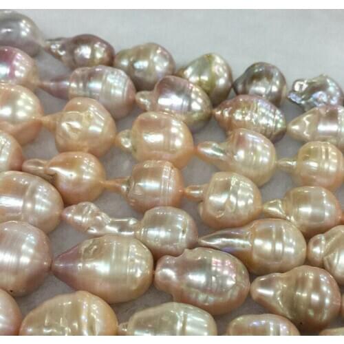 3Rare 15x20mm Natural South Baroque Light pink Akoya Pearl Fashion Loose AA