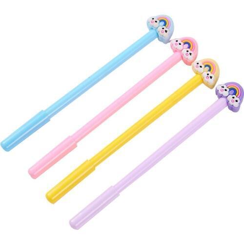 36pcs/lot Rainbow Gel Pen for writing Cute black ink neutral pens Promotional Gift Stationery School & Office Supply