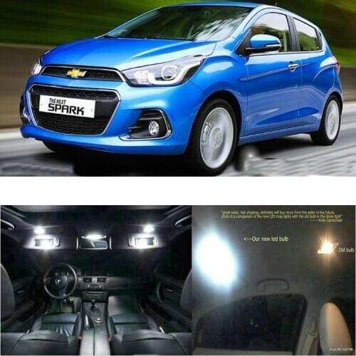 LED Interior Car Lights For chevy the next spark room dome map reading foot door lamp error free 4pc