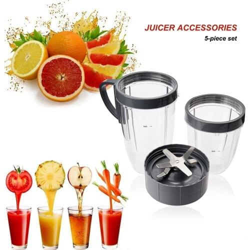 5pcs Blender Juice Machine Replacement Part Knife Holder Blade Base Mug Cup Cover Lip Ring Set Juicer Accessories