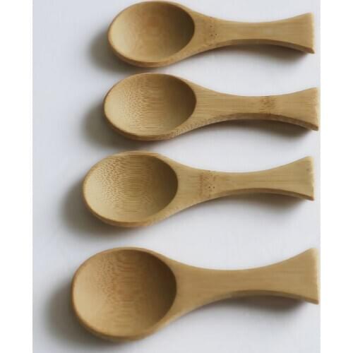 500pcs Bamboo Salt Spoon Wood Teaspoon Natural Tea Honey Sauce Suger Coffee Scoop Organic Delicate Utensil Cereal Spoon NO56