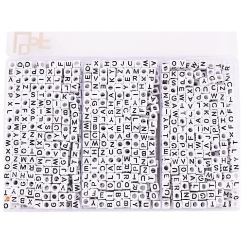 1400pcs/Box English Letter Beads for VSCO Girl Accessories DIY Beads Bracelet Jewelry Necklace Making Friendship Gift