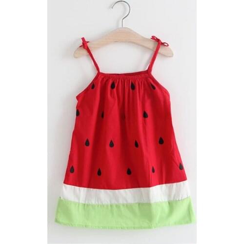 Kids dresses For Girls summer sleeveless Watermelon dress vestido Toddler Baby Girl Clothes children Beach Princess dress CM