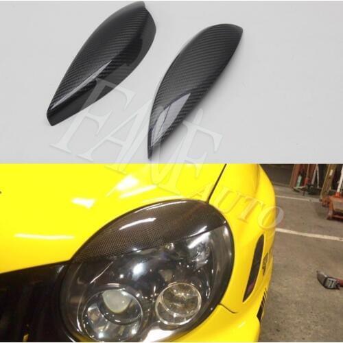 Carbon Fiber Headlight Cover Eyebrows Eyelids for Subaru Impreza WRX STi 7th GDA GDB JU JDM 2002 2003