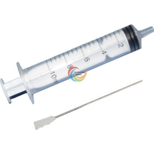 CISSPLAZA 10pcs 10ML syringe injector for refilling ink CISS CIS with 10cm long needle