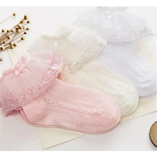 Baby Lace Tutu Socks Sweet Newborn Cotton Baby Girls Socks Cute Toddler Socks Princess Style Baby Accessories Wholesale