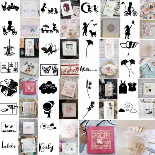 Childrens Moon Cloud Flowers Summer Lotus Snowman Cutting Dies DIY Scrapbook Crafts Card Album Make New Dies 2020