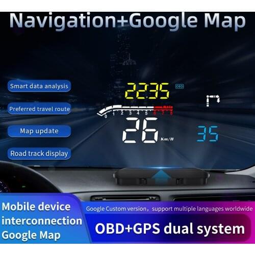 Universal HUD OBD2 Head Up Display Speed Fuel Warning Alarm Electronic Car Windscreen Projector OBD Scanner Data Diagnostic Tool