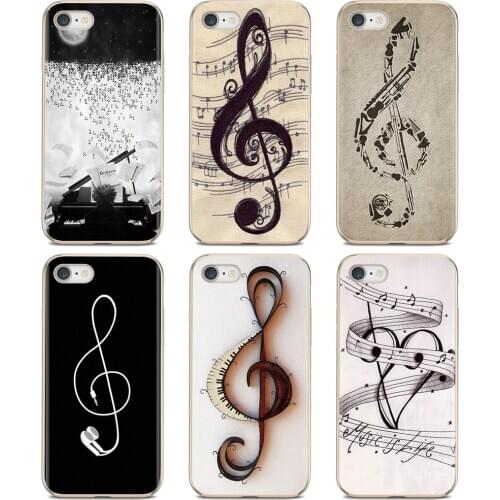 For Huawei Y6 Y5 2019 For Xiaomi Redmi Note 4 5 6 7 8 Pro Mi A1 A2 A3 6X 5X 7A Musical Notes Violin Classical Music Soft Case