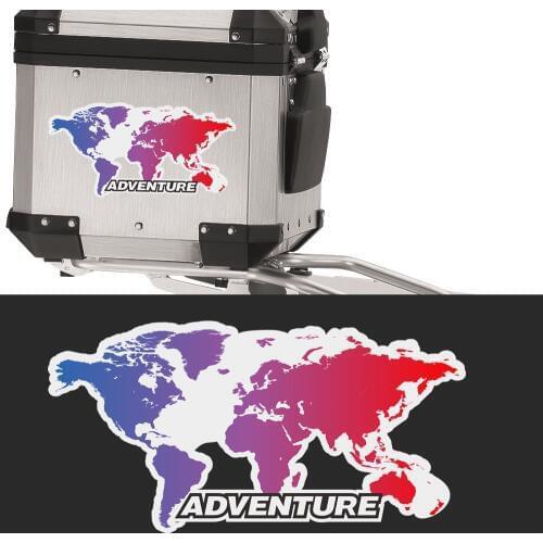 For KTM BMW Honda Yamaha Ducati Benelli Motorcycle Sticker Top Side Box Case Panniers Luggage Aluminium ADV GS Adventure Trunk