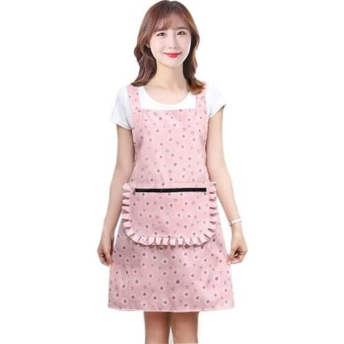 Cooking Apron Cartoon Kitchen Rabbit Sleeveless Double Pocket Household Cleaning Apron Comfortable Breathable Strap Cute