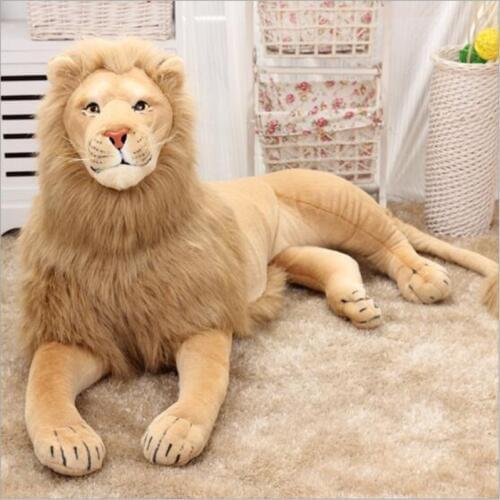 Simulation lion doll, large 130cm prone lion plush toy soft pillow birthday gift h2879