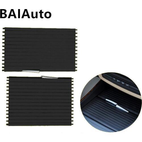 Interior Car Front/Back Section Drink Water Cup Holder Cover Trim Zipper Rolling Curtain For BMW X5 X6 E70 E71 E72 2007-2014