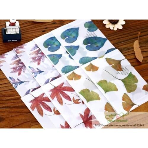 8pcs/lot Lovely Vintage Leaves series Sulfuric acid Transparent paper Envelope card bag office school supplies 160*110mm