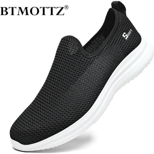 Summer Mesh Sneakers Men Fashion Outdoor Mens Casual Shoes Lightweight Slip on Walking Shoes Unisex Breathable Zapatillas Hombre