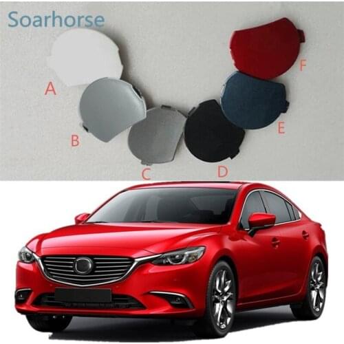 Soarhorse For Mazda 6 ATENZA 2017-2018 Front Bumper trailer hook cover Tow Hook Cover Cap