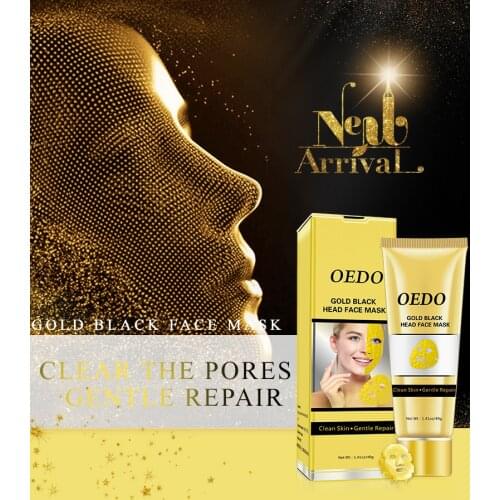 Gold Remove Blackhead Mask Shrink Pore Improve Rough Skin Acne Shills Blackhead Remover Mask Facial Moisturizing Cream 40g