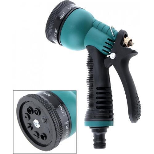 Multifunction High Pressure 7 Pattern Nozzle Water Gun with Telescopic Pipe Press Type for Vehicle Cleaning / Gardening Watering