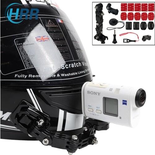 Motorcycle Helmet Chin Mount Kit for GoPro Hero 9/8/7 (2018)/6/5/4 Sony Yi 4K Insta360 One R X2 DJI Osmo Action Camera Accessory