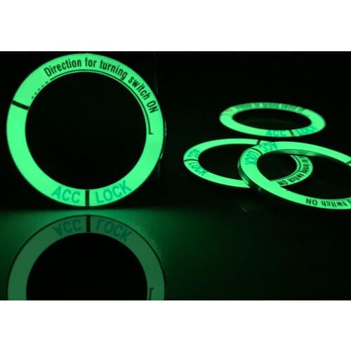 Luminous Ignition Key Ring Switch Cover Sticker For XV forester KIA RIO Solaris Sportage Soul Forte K3 K5 Sorento Ix35 Ix30