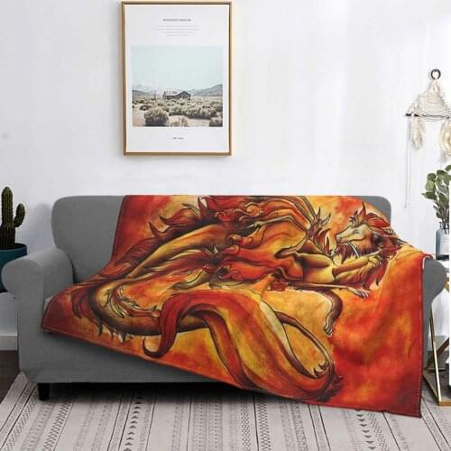 The Dragon Of Fire Dragons Blanket Fleece Textile Decor Imperial Power Zodiac Myth Warm Throw Blanket for Bedding Car Bedspreads