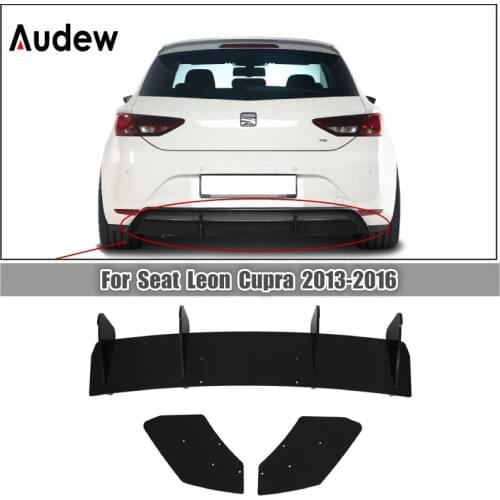Car Rear Bumper Diffuser Spoiler Lip Rear Bumper Protector For Seat Leon MK3 Cupra 2013 2014 2015 2016 Rear Splitter Lip Styling