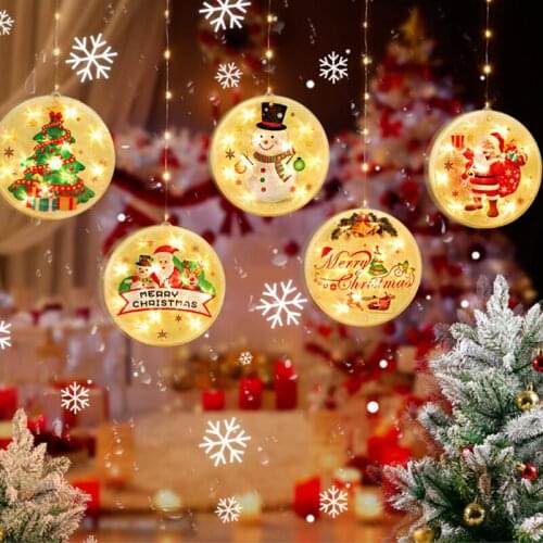 Christmas Decorative LED Lights Santa Claus Christmas Snowman Indoor Outdoor Garden Lights Battery Powered Holiday Home Lighting