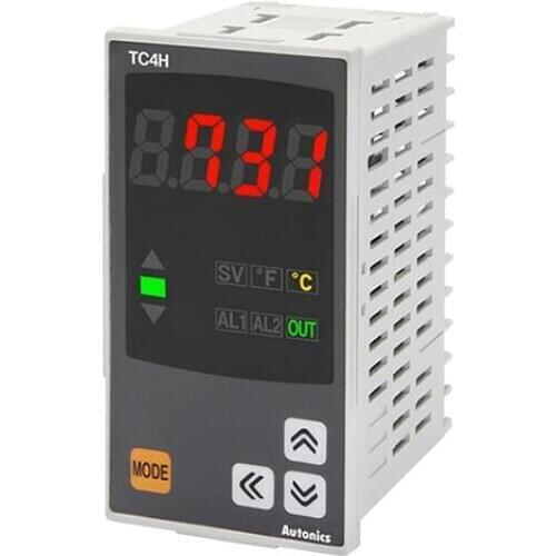 TC4H-14R Temp Control, 1/8DIN, Single display 4 Digit, PID Control, Relay & SSR Output, 1 Alarm Output, 100-240 VAC