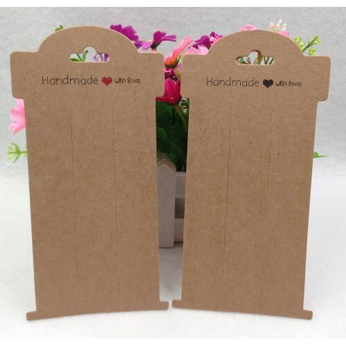 100pcs/lot 16*8cm brown/Black/ Purple Kraft Paper hair clip card Jewelry Display Cards Hair Accessory Cards