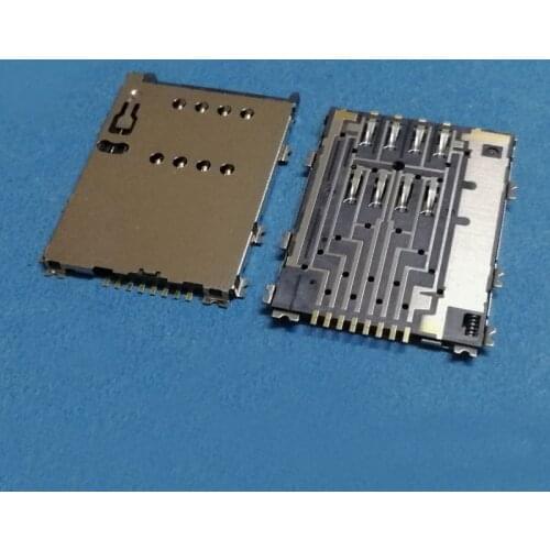 1Pcs Reader Sim Card Socket For Samsung Galaxy W899 B9120 W999 P7500 P7510 I8530 S5750 S5750E Slot Tray Holder Connector