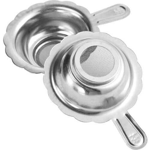 1000pcs Stainless Steel Tea Mesh Infuser with Handle Reusable Tea Strainer Loose Tea Leaf Filter