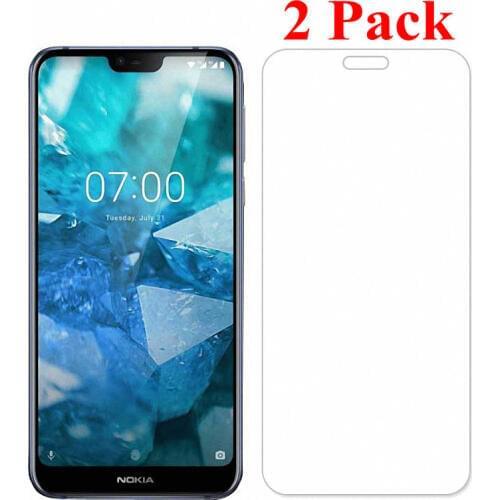 For Nokia 7.1 WIERSS Tempered Glass Screen Protector Film for Nokia 8.1 glass film 2PCS