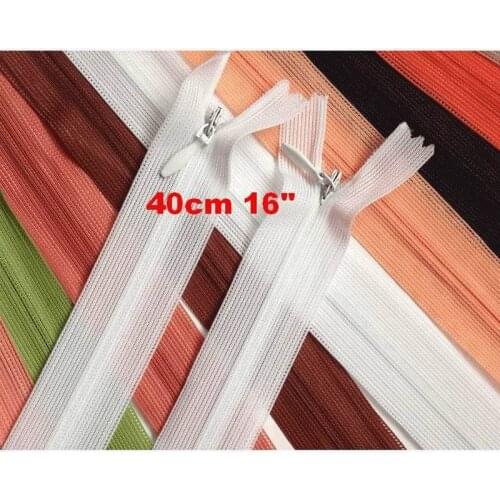 20pcs Net Length 40cm 16" No. 3 Invisible Zippers Nylon Close End Enviromental