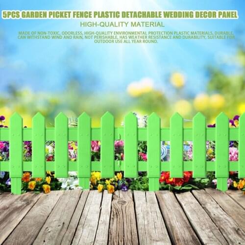 5pcs Plastic Fence Courtyard Indoor Garden Fence Kindergarten Flower Garden Vegetable Small Fence DIY Wedding Party beneficial