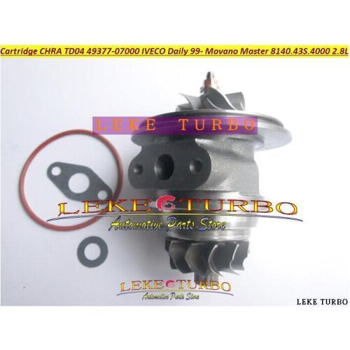 Free Ship Turbo Cartridge CHRA TD04L 49377 07000 53039700075 53039700034 751578 For IVECO Daily Movano Master 8140.43S.4000 2.8L