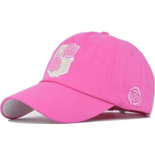 Spring Summer Baseball Cap Three-Dimensional Rose Embroidered Baseball Cap Men and Women Baseball Cap Summer Outdoor Sun Hat