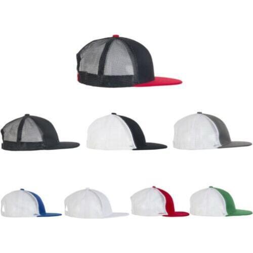 Unisex Baseball Cap Motor Racing Mesh Motorcycle Snap Back Edge Trucker Biker Solid Color Blank Curved Visor Hat Adjustable Cap