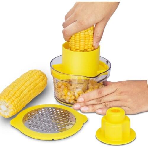 Household daily kitchen supplies slicer ginger sharpener corn peeler grain separator built-in measuring cup and chopper