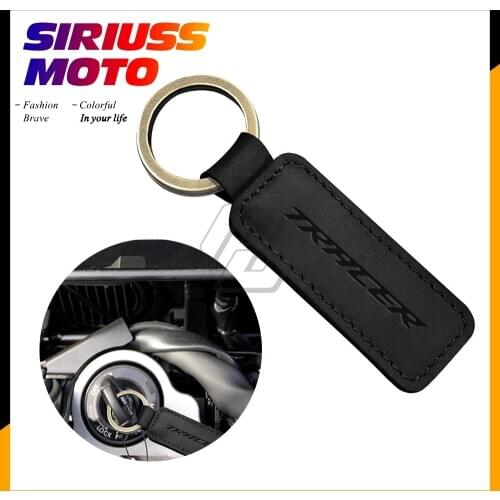 Motorcycle Cowhide Keychain Key Ring Case for Yamaha MT-07 MT-09 Tracer 125 700 900