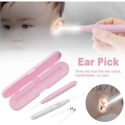 Baby Ear Cleaner Ear Wax Removal Tool Flashlight Earpick Ear Cleaning Earwax Remover Luminous Ear Curette Light Spoon Health Car
