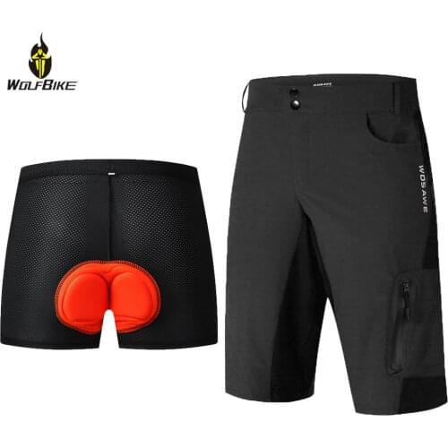 WOLFBIKE Breathable MTB Bike Shorts Cycling Sports Bicycle Downhill Riding Racing Quick Dry Cycle Bottom Short Cycling Underwear