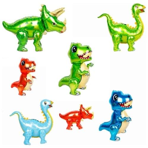 1pc Green Dinosaur Standing Foil Balloons Dinosaur Party Supplies Birthday Decoration Ballons Jungle Animal Part Supplies Globos
