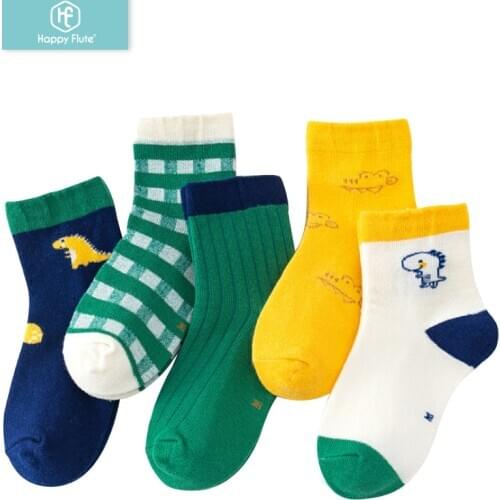 HappyFlute 5 Pairs/Lot Unisex Lovely Cute Cartoon Kids Baby Socks Girl Boy Baby Toddler Socks Infant Soft Cotton Socks 0-12 Year