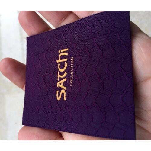 Custom cut folded clothing labels custom private brand woven labels and tags DSLBP08 (Please see instructions)