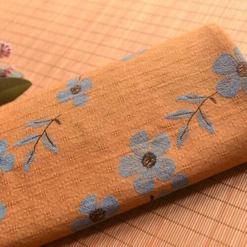 Quality polyester cotton tissu Dark turquoise blue print patchwork dress and skirt fabrics