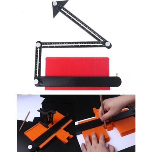 Contour Gauge With Metal Lock Contour Gauge Profile Tool Adjustable Irregular Arc Ruler Positioner Profile Tool